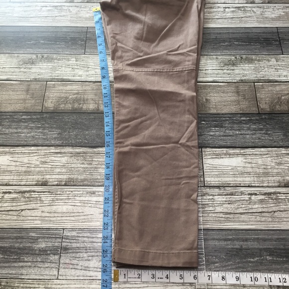 Eddie Bauer Chino Jogger Pants Women’s 4 Beige Tan Drawstring Zip Pockets - Picture 2 of 12